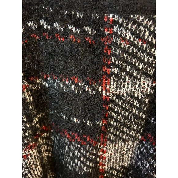 Lane Bryant Knit Tank Sweater Black Red Plaid Jacquard Print Size 22/24 (5389) - Picture 5 of 5